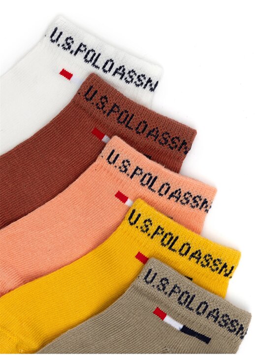 U.S. Polo Assn. Haki Erkek Patik Çorap EC02-IY24 5'Lİ 2