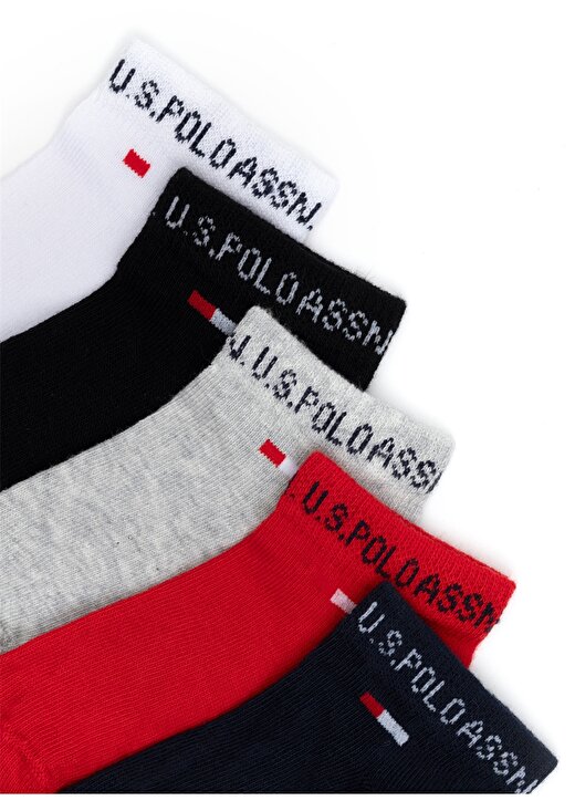U.S. Polo Assn. Lacivert Erkek Çocuk Sneaker Çorabı EC02-IY24 5'Lİ 2
