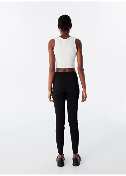 Twist Orta Bel Skinny Fit Siyah Kadın Pantolon TS1240003123001 4