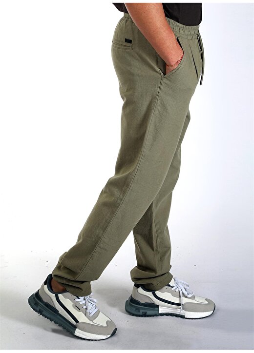 Lee Cooper Normal Bel Regular Fit Haki Erkek Chino Pantolon 242 LCM 221004 NEW BEACH HAKİ 3
