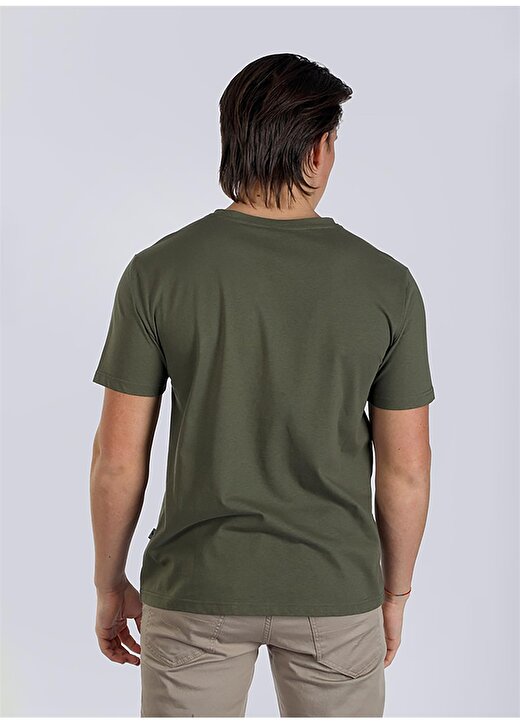 Lee Cooper Yuvarlak Yaka Haki Erkek T-Shirt 242 LCM 242005 GRANT HAKİ 3
