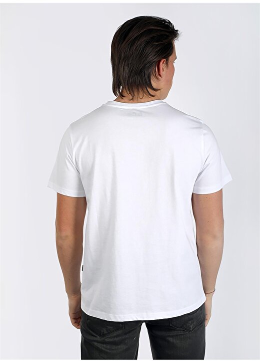 Lee Cooper Yuvarlak Yaka Beyaz Erkek T-Shirt 242 LCM 242013 DESAV BEYAZ 3