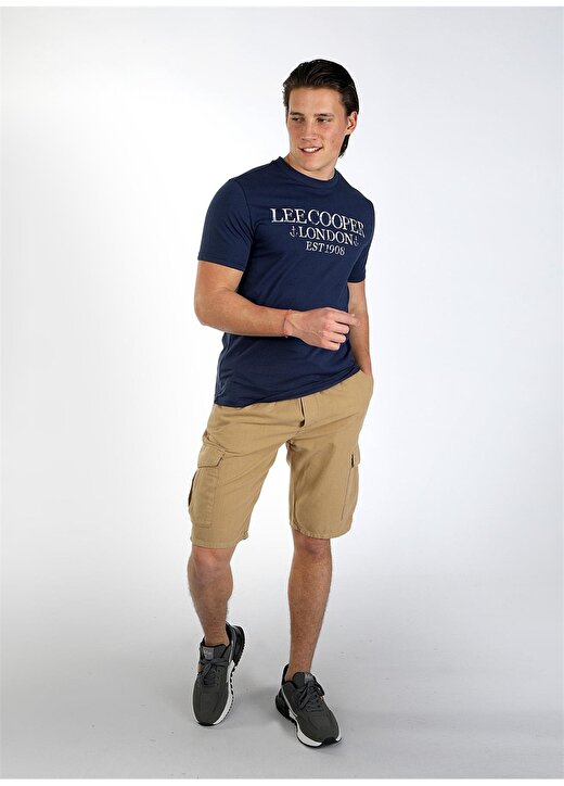 Lee Cooper Yuvarlak Yaka Lacivert Erkek T-Shirt 242 LCM 242016 CADOR LACİVERT 1