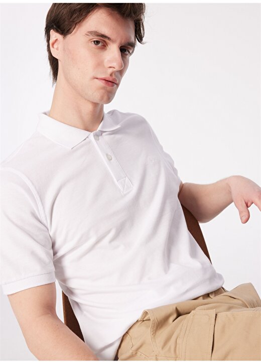 Lee Cooper Beyaz Erkek Polo T-Shirt 242 LCM 242025 TWINS BEYAZ 3