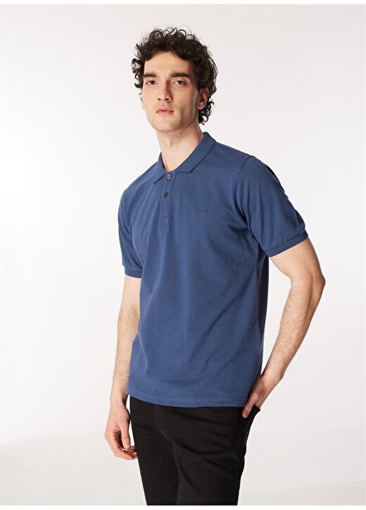 Lee Cooper İndigo Erkek Polo T-Shirt 242 LCM 242025 TWINS İNDİGO 3