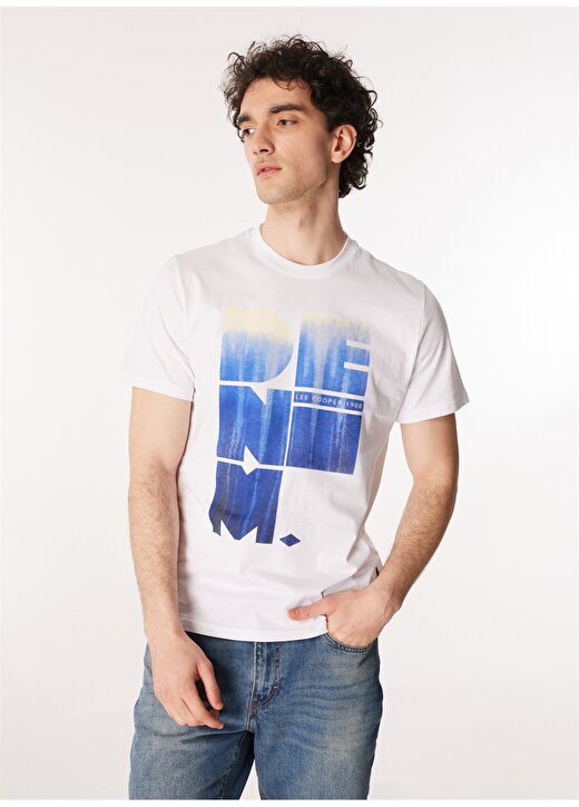 Lee Cooper Yuvarlak Yaka Beyaz Erkek T-Shirt 242 LCM 242022 WINCE BEYAZ 1