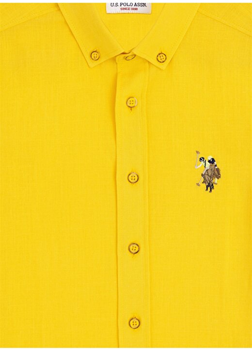 U.S. Polo Assn. Sarı Erkek Çocuk Gömlek ELFYKIDS024Y 3