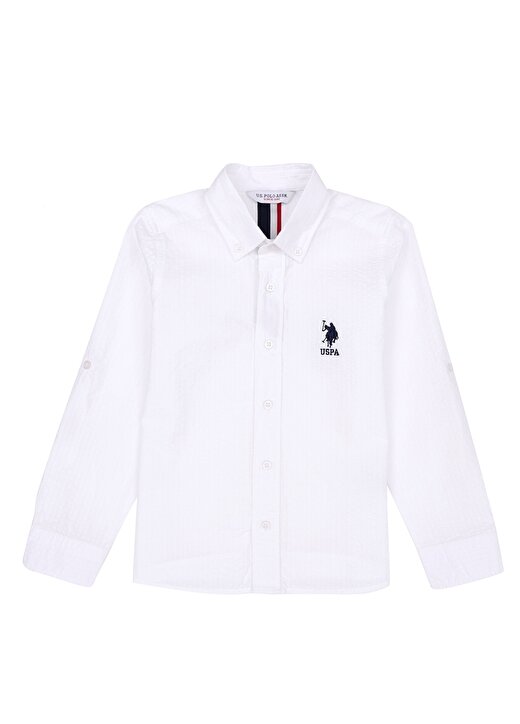 U.S. Polo Assn. Beyaz Erkek Çocuk Gömlek HARINOKIDS024Y 2
