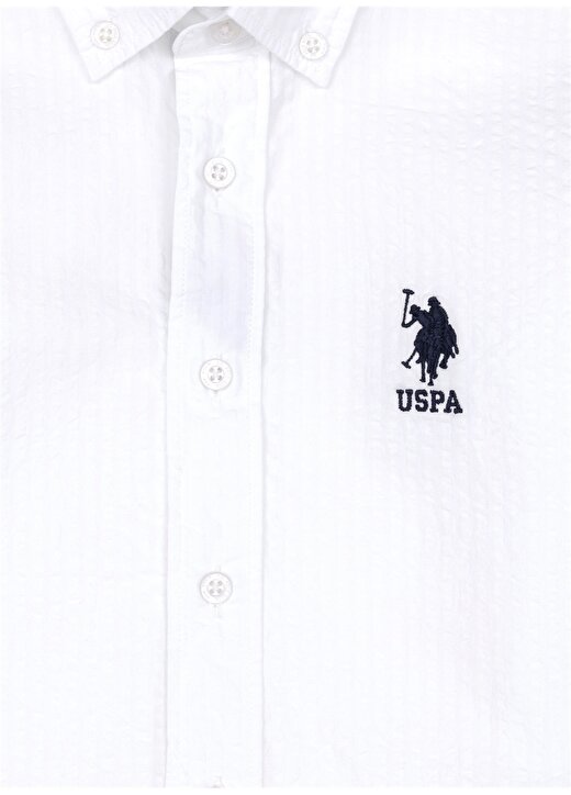 U.S. Polo Assn. Beyaz Erkek Çocuk Gömlek HARINOKIDS024Y 4
