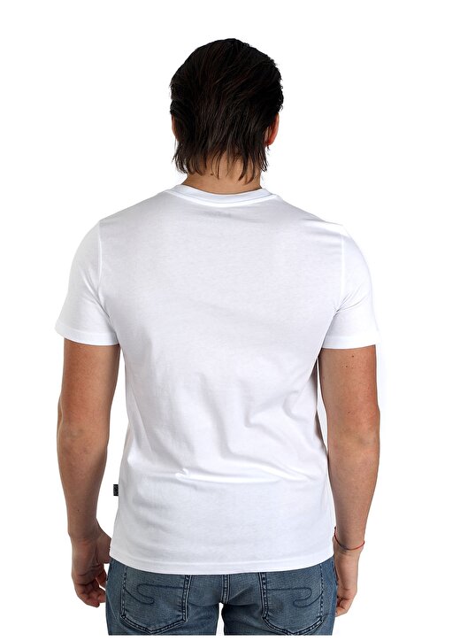 Lee Cooper Yuvarlak Yaka Beyaz Erkek T-Shirt 242 LCM 242016 CADOR BEYAZ 4