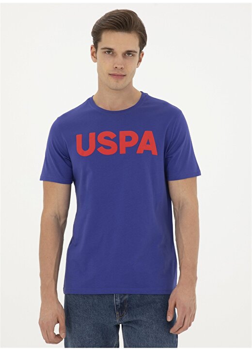 U.S. Polo Assn. Bisiklet Yaka Mavi Erkek T-Shirt GEARTIY024 1