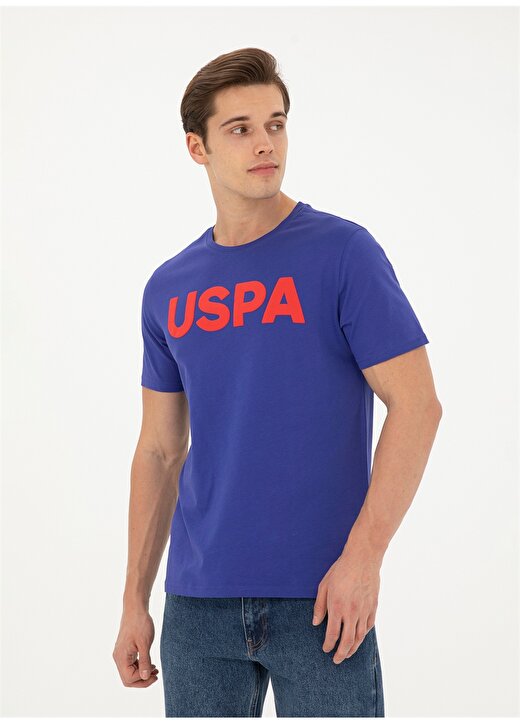 U.S. Polo Assn. Bisiklet Yaka Mavi Erkek T-Shirt GEARTIY024 3
