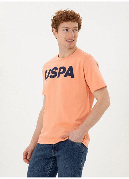 U.S. Polo Assn. Bisiklet Yaka Somon Erkek T-Shirt GEARTIY024 3
