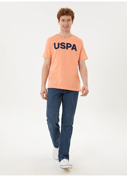 U.S. Polo Assn. Bisiklet Yaka Somon Erkek T-Shirt GEARTIY024 4