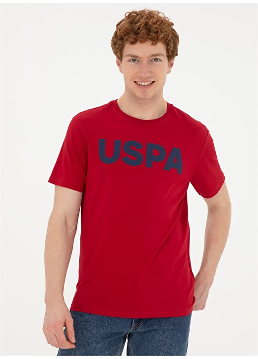 U.S. Polo Assn. Bisiklet Yaka Bordo Erkek T-Shirt GEARTIY024 3