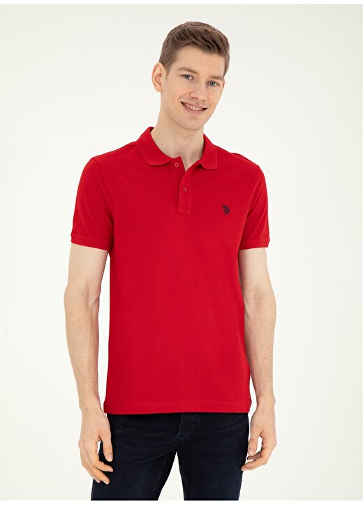 U.S. Polo Assn. Kırmızı Erkek Slim Fit Polo T-Shirt GTP04IY024 2
