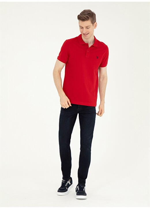 U.S. Polo Assn. Kırmızı Erkek Slim Fit Polo T-Shirt GTP04IY024 3