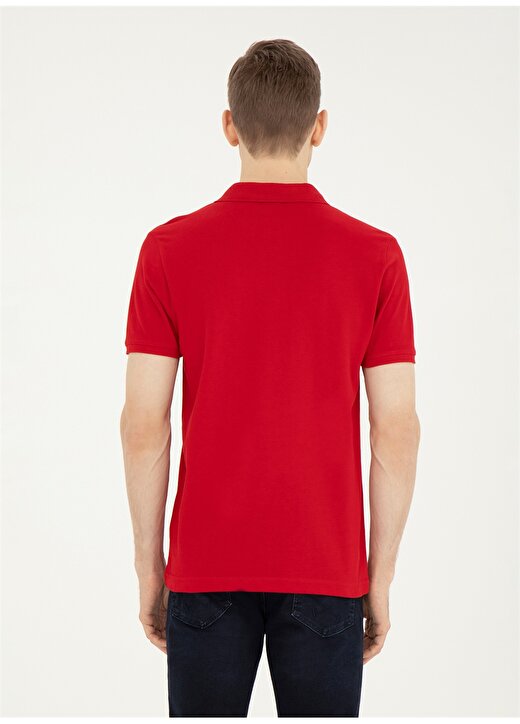 U.S. Polo Assn. Kırmızı Erkek Slim Fit Polo T-Shirt GTP04IY024 4