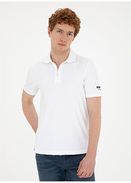 U.S. Polo Assn. Polo Yaka Beyaz Erkek T-Shirt KUNA 3