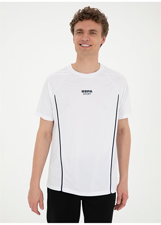 U.S. Polo Assn. Bisiklet Yaka Beyaz Erkek T-Shirt RC-SUVA 3