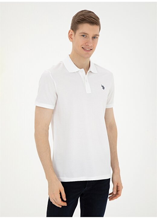 U.S. Polo Assn. Beyaz Erkek Regular Fit T-Shirt PASTIY024 2