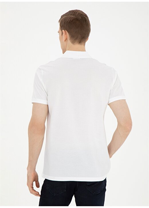 U.S. Polo Assn. Beyaz Erkek Regular Fit T-Shirt PASTIY024 4