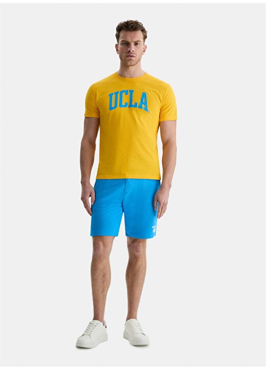 Ucla Bisiklet Yaka Sarı Erkek T-Shirt 10113 1