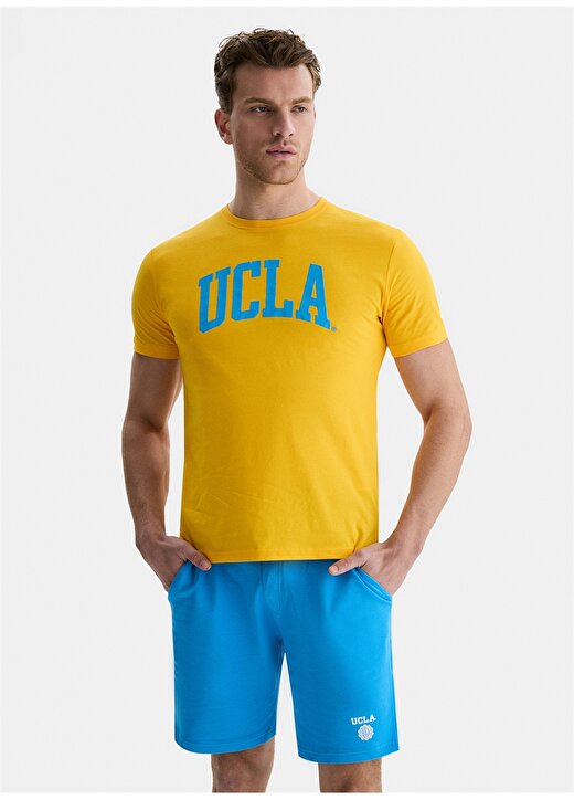 Ucla Bisiklet Yaka Sarı Erkek T-Shirt 10113 2