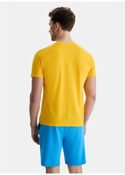 Ucla Bisiklet Yaka Sarı Erkek T-Shirt 10113 4