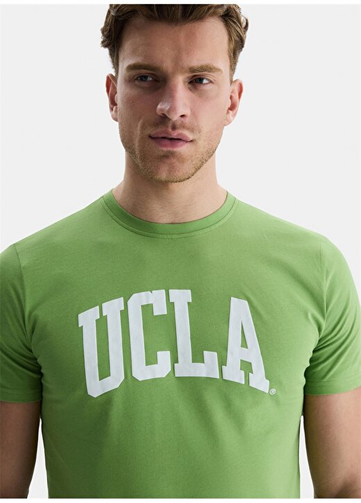 Ucla Bisiklet Yaka Yeşil Erkek T-Shirt 10113 2
