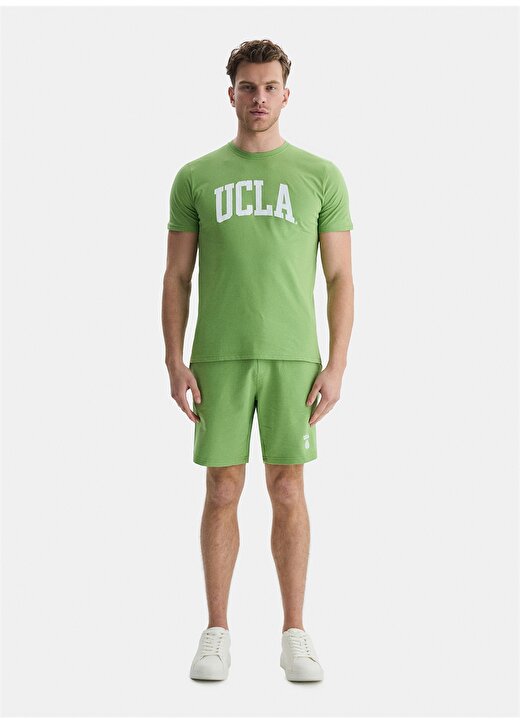 Ucla Bisiklet Yaka Yeşil Erkek T-Shirt 10113 3