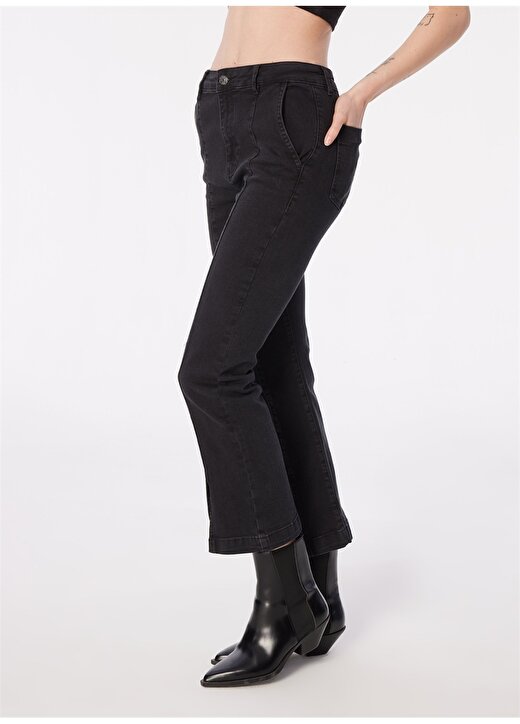 U.S. Polo Assn. Yüksek Bel Normal Paça Normal Siyah Kadın Denim Pantolon CUTIE 3