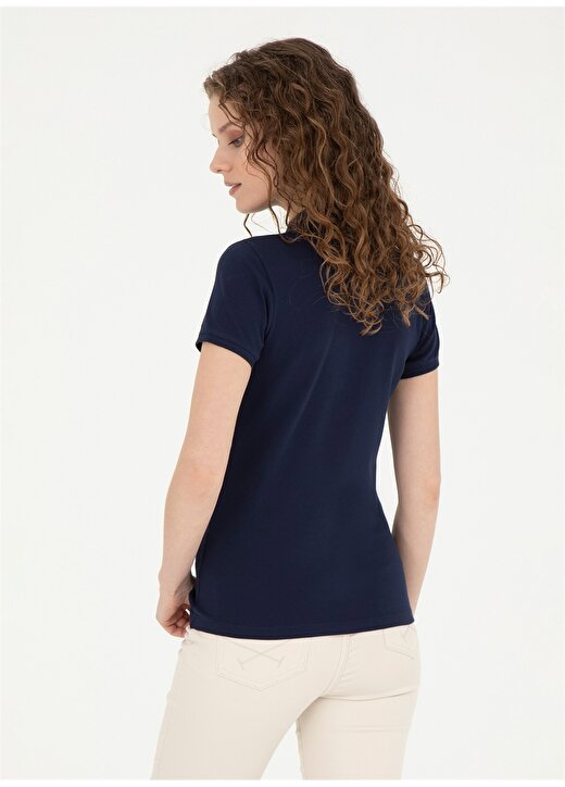 U.S. Polo Assn. Lacivert Kadın Slim Fit Polo T-Shirt GTP-IY24 4