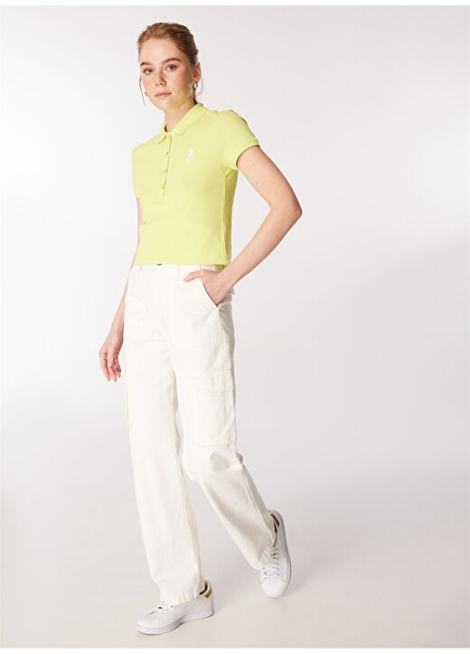 U.S. Polo Assn. Fıstık Kadın Slim Fit Polo T-Shirt TP0124 1