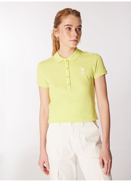 U.S. Polo Assn. Fıstık Kadın Slim Fit Polo T-Shirt TP0124 3