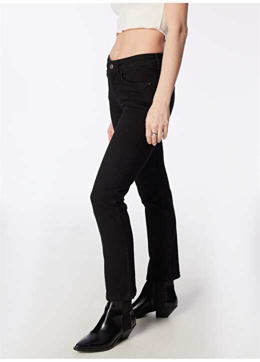 Lee Cooper SUSIE EASTER BLACK Geniş Paça Straight Koyu Siyah Kadın Denim Pantolon 242 LCF 121010 2