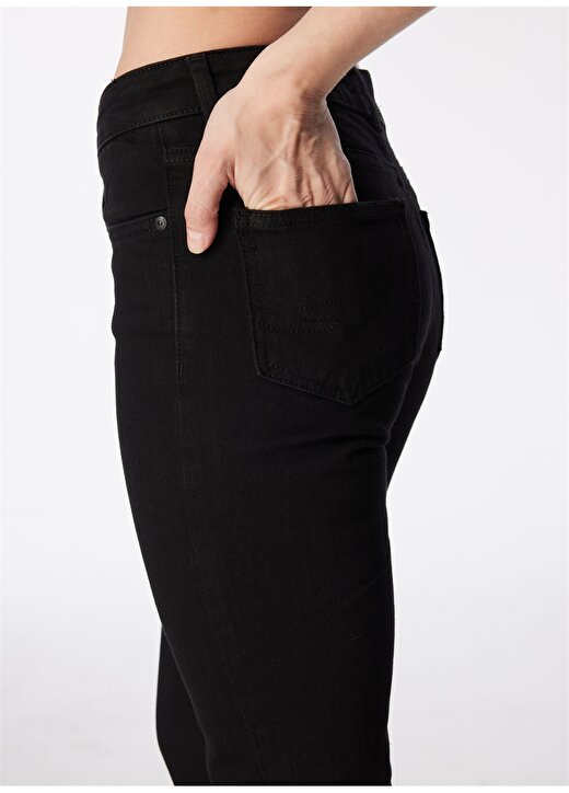 Lee Cooper SUSIE EASTER BLACK Geniş Paça Straight Koyu Siyah Kadın Denim Pantolon 242 LCF 121010 4