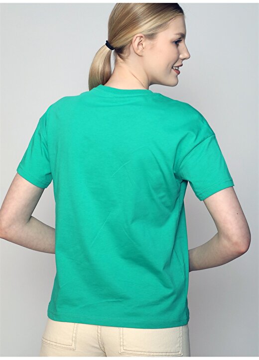Lee Cooper O Yaka Baskılı Yeşil Kadın T-Shirt 242 LCF 242003 KAYLE YEŞİL 4