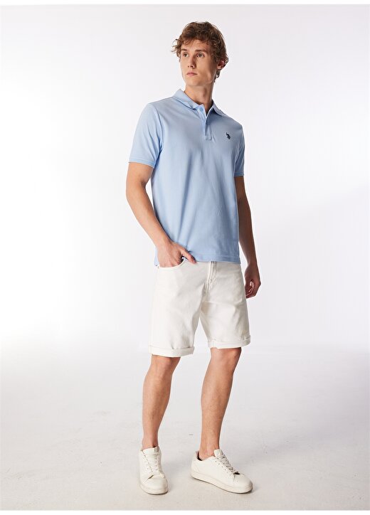 U.S. Polo Assn. Açık Mavi Erkek Slim Fit T-Shirt GTP04IY024 2