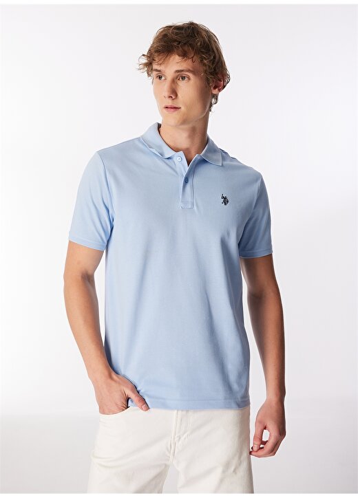U.S. Polo Assn. Açık Mavi Erkek Slim Fit T-Shirt GTP04IY024 3