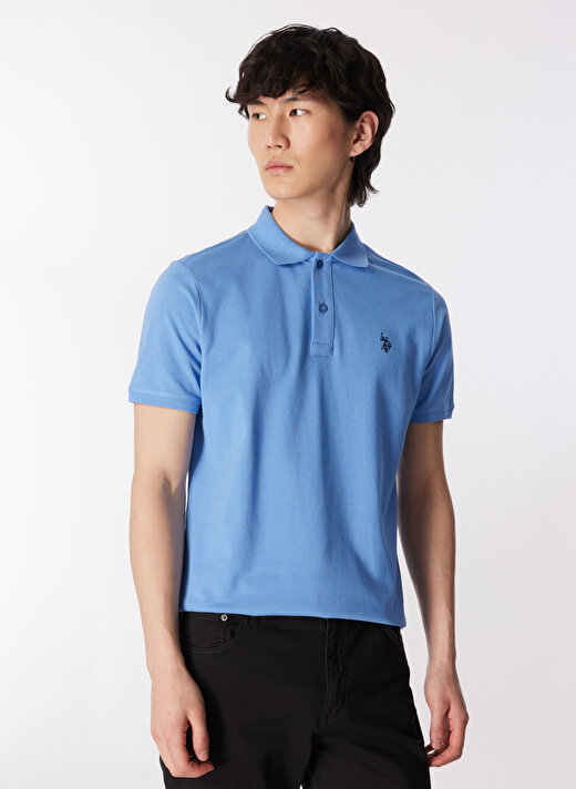 U.S. Polo Assn. Polo Yaka Koyu Mavi Erkek T-Shirt GTP04IY024 1