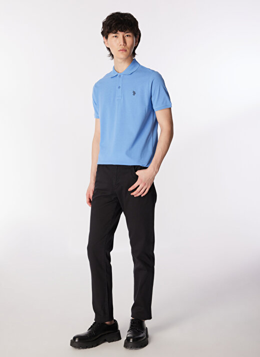 U.S. Polo Assn. Polo Yaka Koyu Mavi Erkek T-Shirt GTP04IY024 2