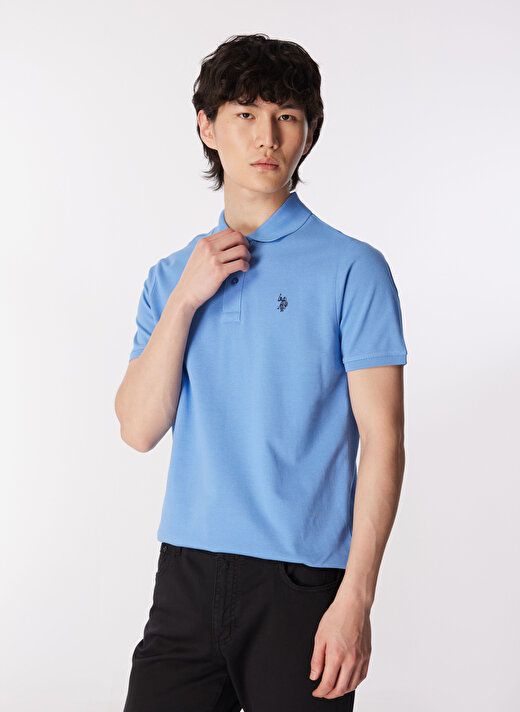 U.S. Polo Assn. Polo Yaka Koyu Mavi Erkek T-Shirt GTP04IY024 3