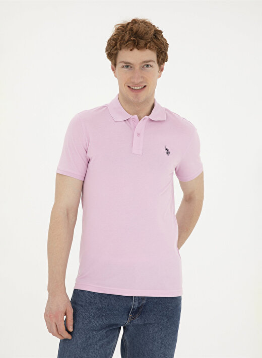 U.S. Polo Assn. Pembe Erkek Slim Fit T-Shirt GTP04IY024 1