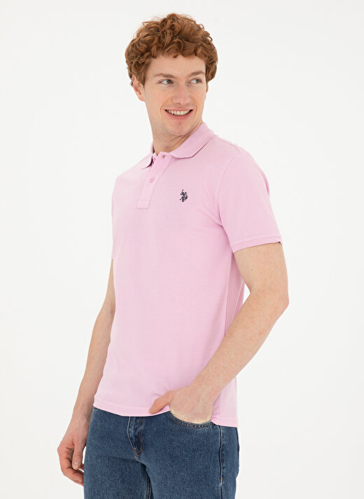 U.S. Polo Assn. Pembe Erkek Slim Fit T-Shirt GTP04IY024 3