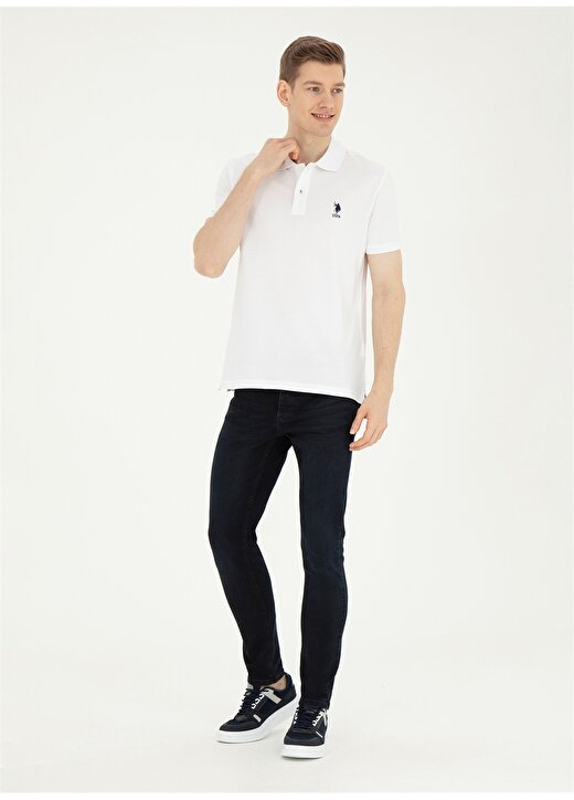 U.S. Polo Assn. Beyaz Erkek Slim Fit T-Shirt TP04IY024 3