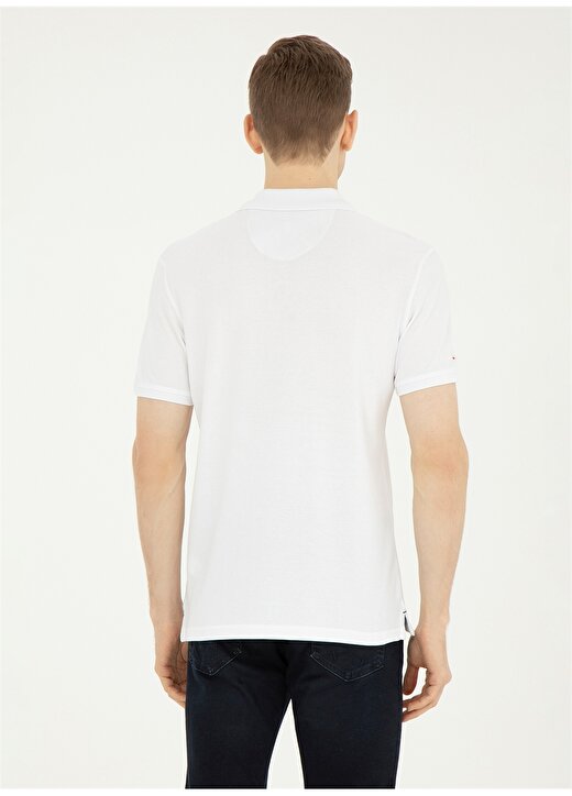 U.S. Polo Assn. Beyaz Erkek Slim Fit T-Shirt TP04IY024 4