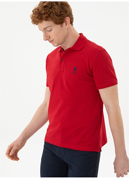 U.S. Polo Assn. Polo Yaka Kırmızı Erkek T-Shirt TP04IY024 1
