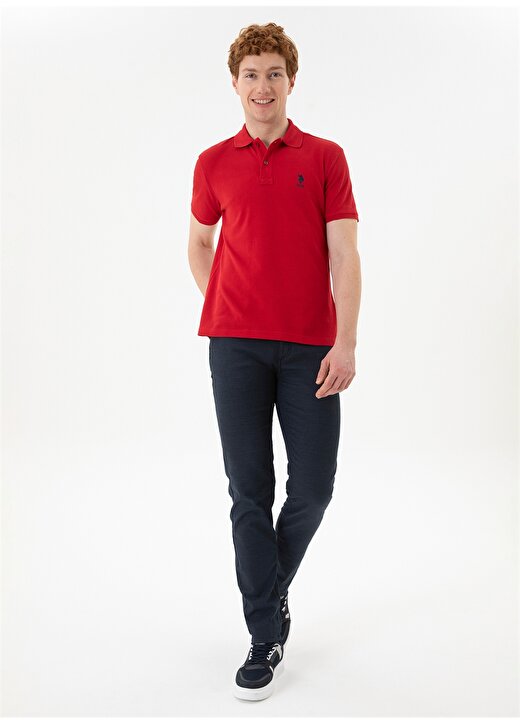 U.S. Polo Assn. Polo Yaka Kırmızı Erkek T-Shirt TP04IY024 2