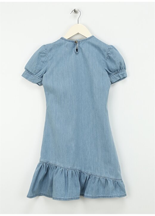 Lee Cooper Düz Açık Mavi Kız Çocuk Standart Elbise 242 LCG 144003 CORDELLA 1 LIGHT BLU 2